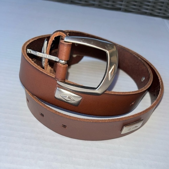 Genuine leather women brown belt made India Western Aztec boho belt size XL - Picture 1 of 15